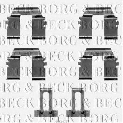 BORG & BECK bbk1476 -  Комплектующие, колодки дискового тормоза